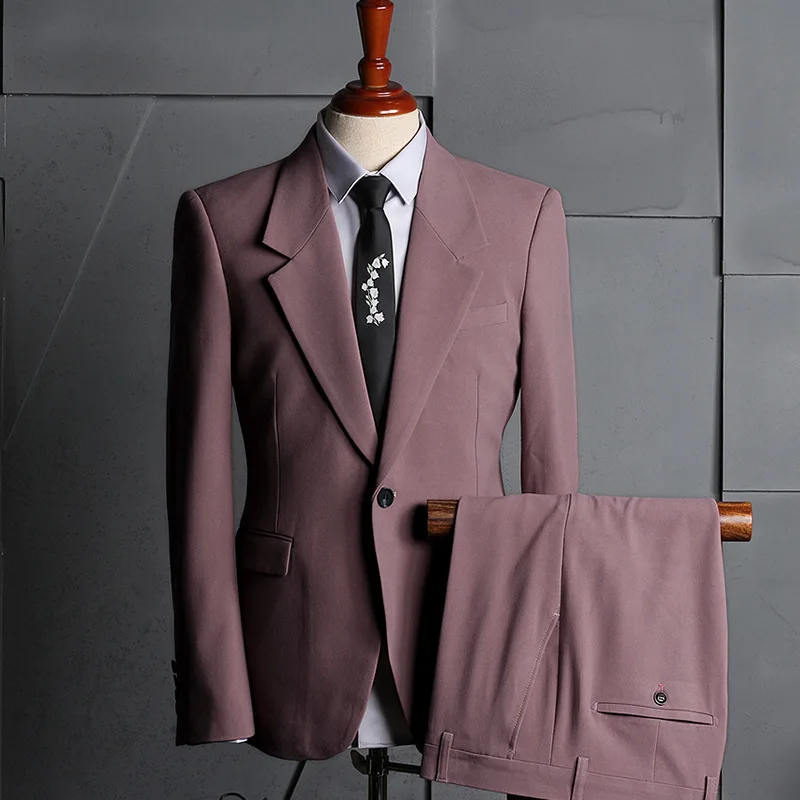 Мужской костюм, розовый корейский Повседневный облегающий костюм, костюм-тройка, трендовый мужской пиджак для ночного клуба и бара
Мужской костюм, розовый корейский Повседневный облегающий костюм, костюм-тройка, трендовый мужской пиджак для ночного клуба и бара