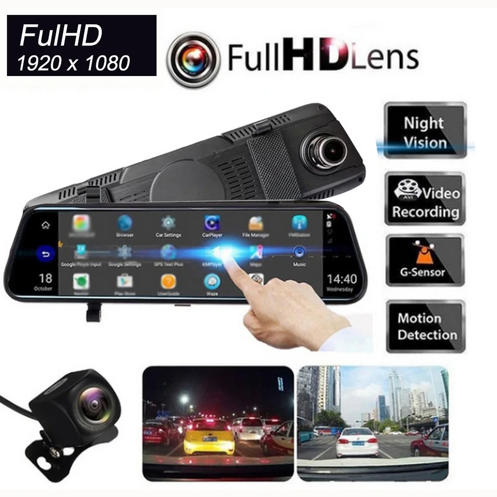 10 inch HD 1080P Car DVR Dash Cam Drive Recorder Rearview Mirror Dual Lens 170 Wide Angle Rearview Mirror Driving Recorder
10 inch HD 1080P Car DVR Dash Cam Drive Recorder Rearview Mirror Dual Lens 170 Wide Angle Rearview Mirror Driving Recorder