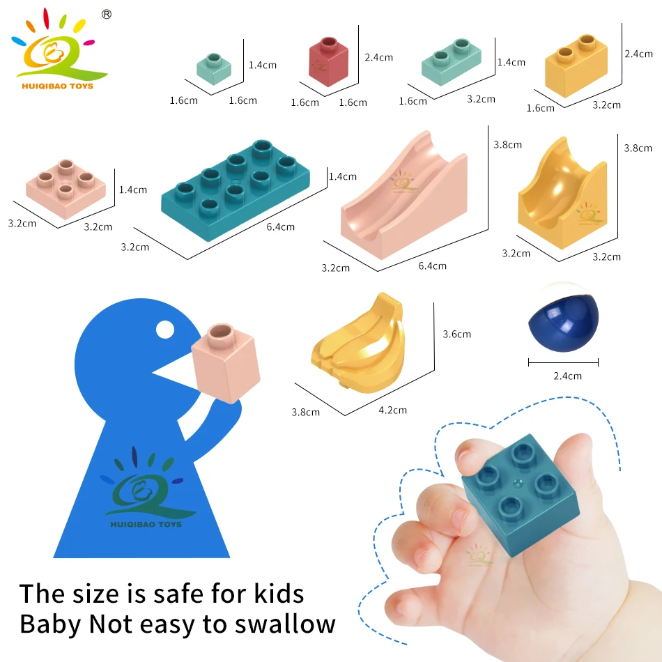 HUIQIBAO 110PCS Marble Race Run Block Big Size Building Blocks Compatible Large Funnel Slide Assembly Bricks Toys for Children
HUIQIBAO 110PCS Marble Race Run Block Big Size Building Blocks Compatible Large Funnel Slide Assembly Bricks Toys for Children