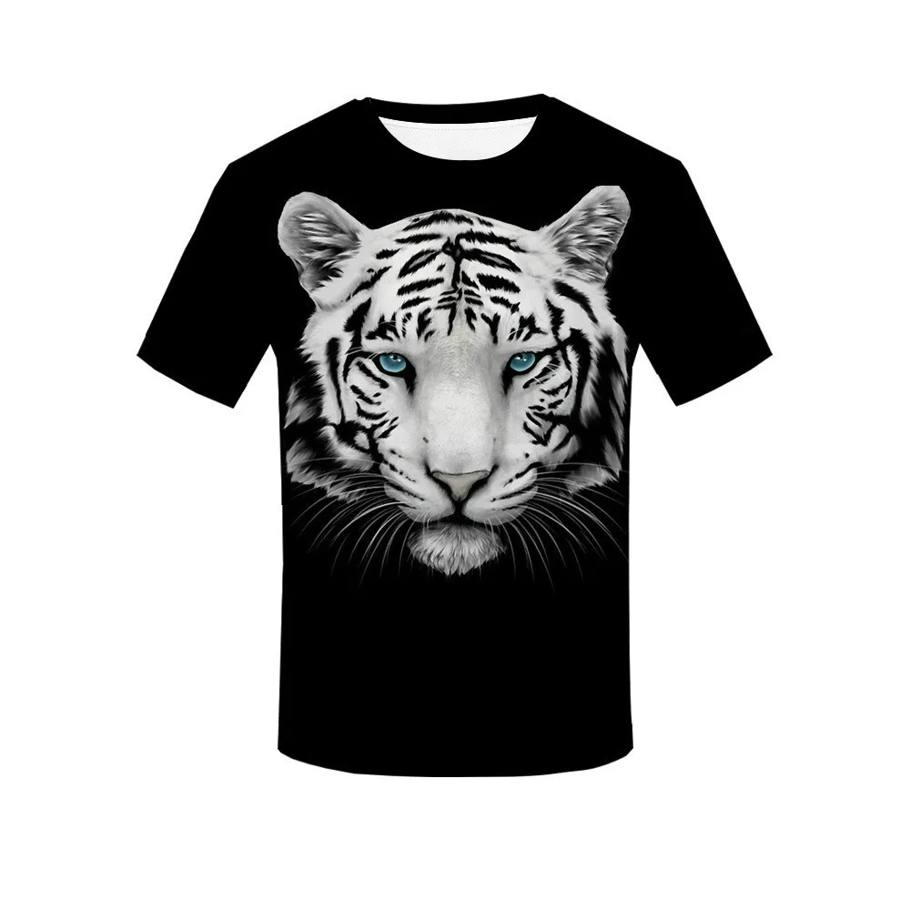 2021 summer men's 3D digital animal print T-shirt European and American short-sleeved T-shirt 
2021 summer men's 3D digital animal print T-shirt European and American short-sleeved T-shirt