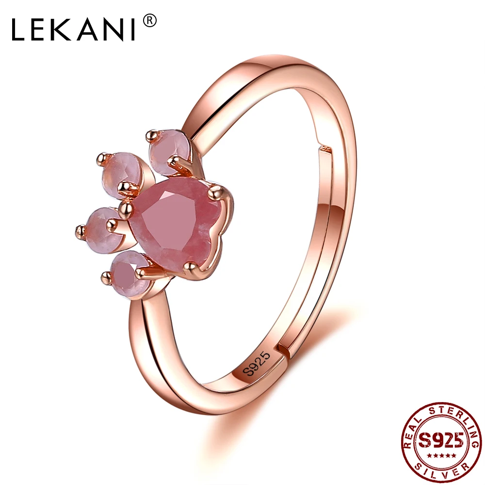 LEKANI Sterling Silver 925 Jewelry Pink Animal Paw Women Rings 5A+ Cubic Zirconia CZ Cute Adjustable Ring Anniversary Gift Best
LEKANI Sterling Silver 925 Jewelry Pink Animal Paw Women Rings 5A+ Cubic Zirconia CZ Cute Adjustable Ring Anniversary Gift Best
