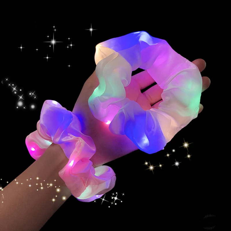 2021 Luminous Hair Scrunchies LED New Hair Rope Solid Color Headwear Girls Ponytail Holder Elastic Hair Bands Hair Accessories 
2021 Luminous Hair Scrunchies LED New Hair Rope Solid Color Headwear Girls Ponytail Holder Elastic Hair Bands Hair Accessories