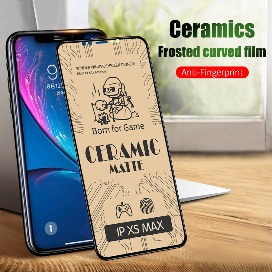 Фото Матовое мягкое керамическое закаленное стекло для iPhone 12 Mini 11 Pro X XR XS Max 6s 6 7 8 Plus SE 2020