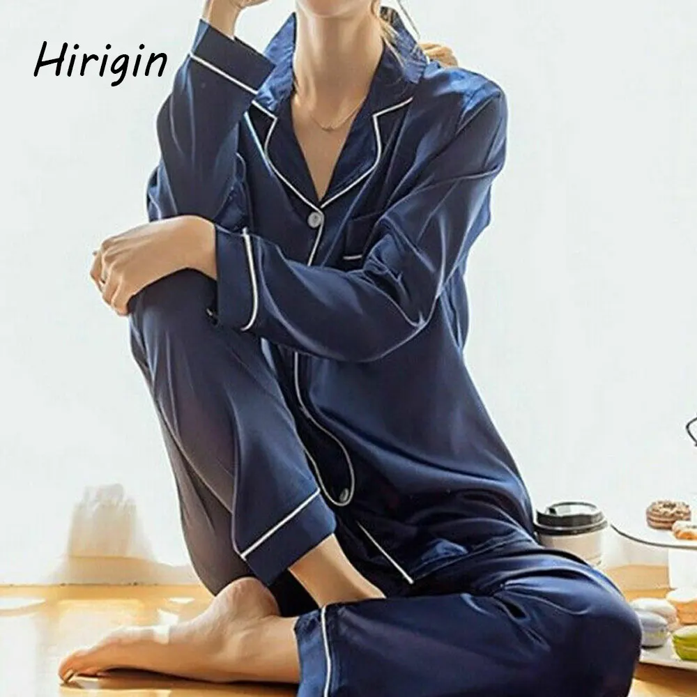 2020 Fashion 2 Piece Autumn Women Sleepwear Faux Silk Satin Pajamas Set Long Sleeve Sleepwear Pajamas Suit Female Homewear
2020 Fashion 2 Piece Autumn Women Sleepwear Faux Silk Satin Pajamas Set Long Sleeve Sleepwear Pajamas Suit Female Homewear
