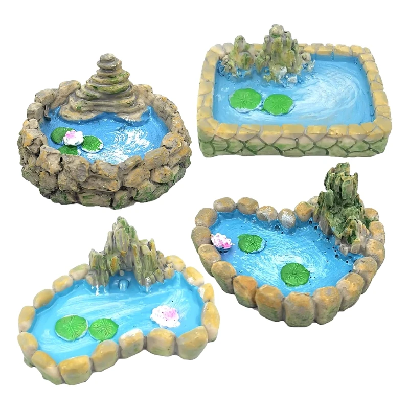 4pcs Fairy Garden Miniature Pond Ornaments Kit for Miniature Garden Accessories Home Micro Landscape Decoration
4pcs Fairy Garden Miniature Pond Ornaments Kit for Miniature Garden Accessories Home Micro Landscape Decoration