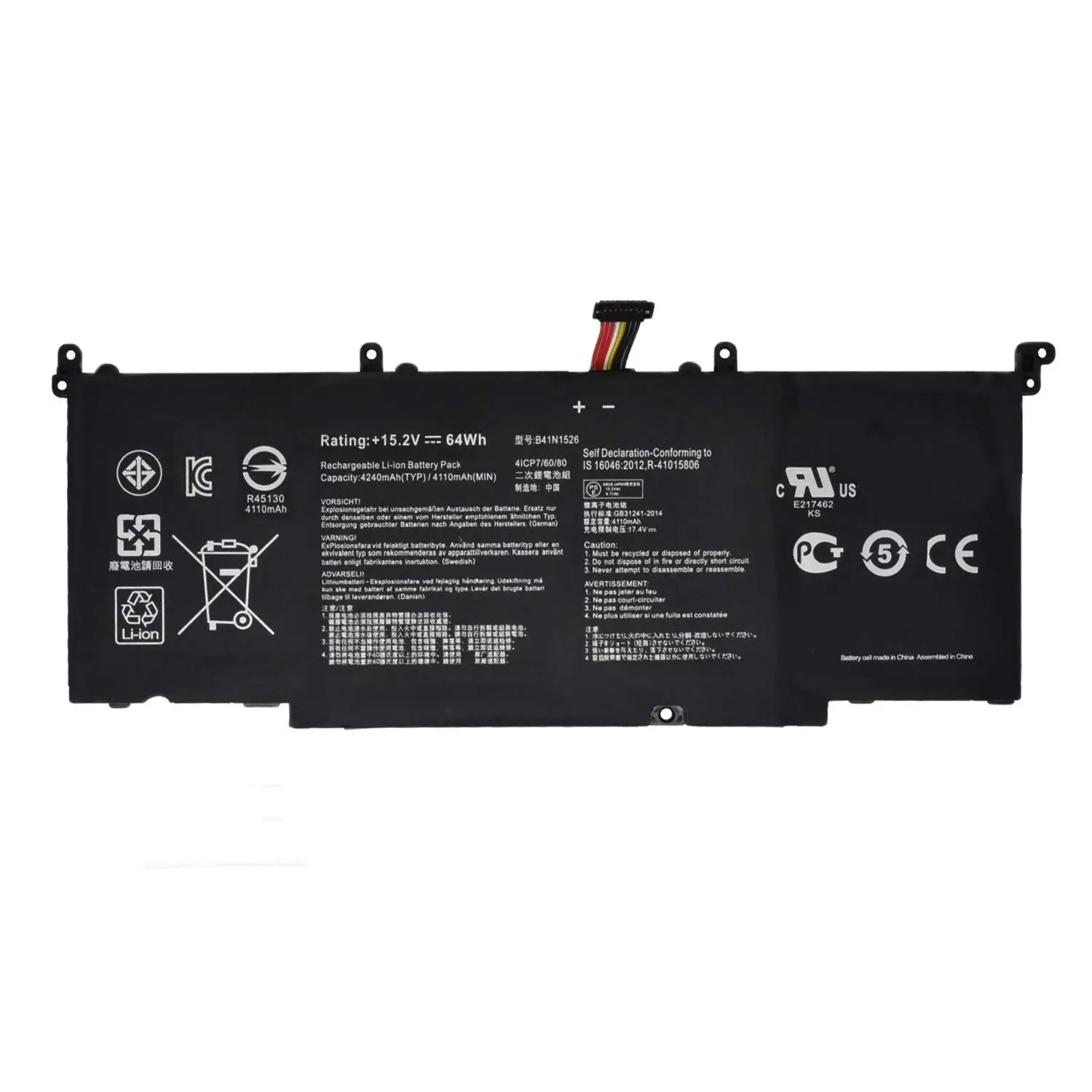 B41N1526 Laptop Battery For Asus ROG Strix GL502 GL502V GL502VT GL502VT-1A GL502VM S5 S5VT6700 GL502VT-BSI7N27
B41N1526 Laptop Battery For Asus ROG Strix GL502 GL502V GL502VT GL502VT-1A GL502VM S5 S5VT6700 GL502VT-BSI7N27