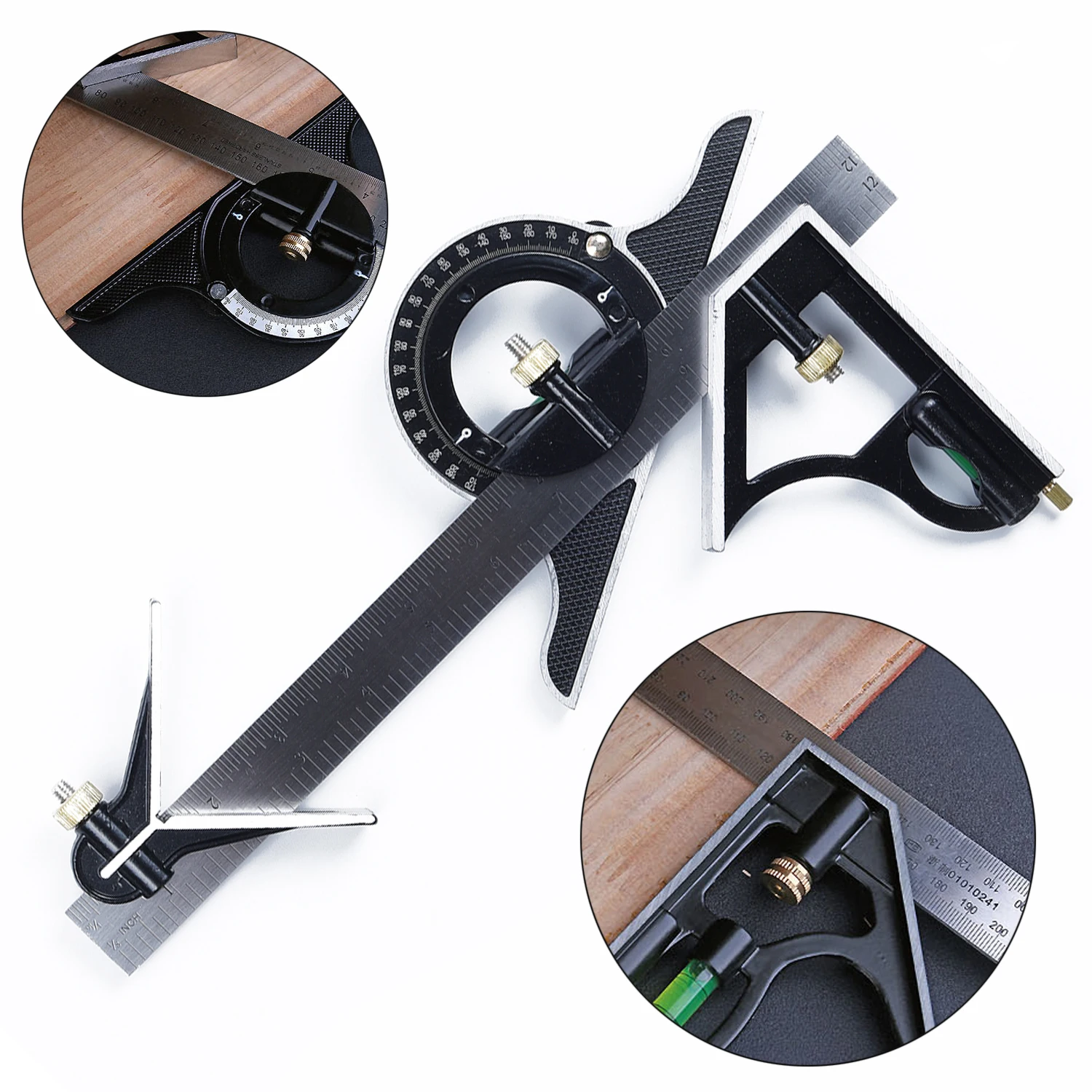 12inch Engineer Heavy-Duty Engineers Multi Combination Square Angle Finder Ruler
12inch Engineer Heavy-Duty Engineers Multi Combination Square Angle Finder Ruler