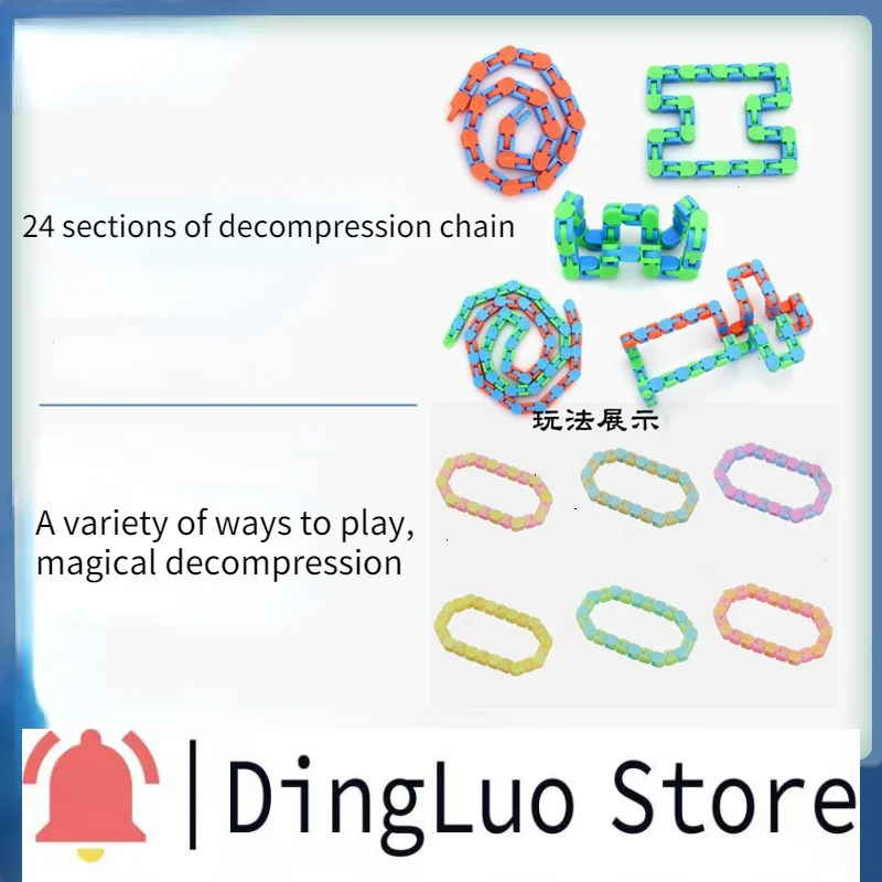 8 pcs 24 knots decompression chain toy free diy combination toy Stress Relief Toy birthday present Parent-child interactive toys
8 pcs 24 knots decompression chain toy free diy combination toy Stress Relief Toy birthday present Parent-child interactive toys