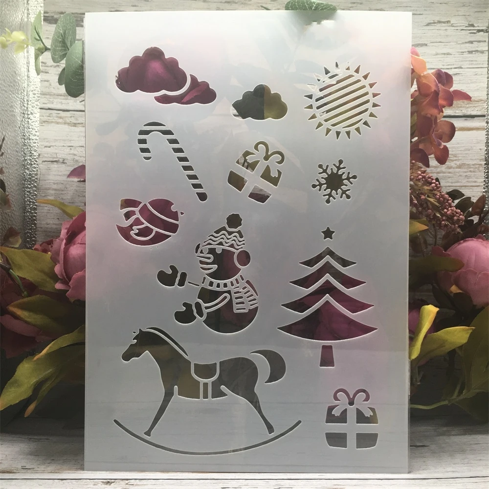 A4 29cm Christmas Horse DIY Layering Stencils Wall Painting Scrapbook Coloring Embossing Album Decorative Template
A4 29cm Christmas Horse DIY Layering Stencils Wall Painting Scrapbook Coloring Embossing Album Decorative Template