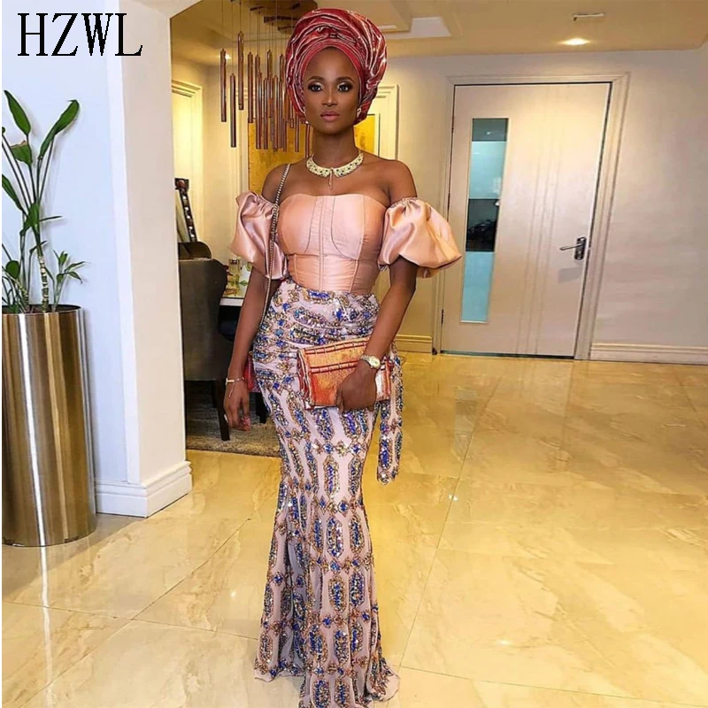 Elegant Long Mermaid African Dress Women Evening Dresses Aso Ebi Pink Satin Top Puffy Short Sleeves Lace Skirt Prom Gowns 2020
Elegant Long Mermaid African Dress Women Evening Dresses Aso Ebi Pink Satin Top Puffy Short Sleeves Lace Skirt Prom Gowns 2020