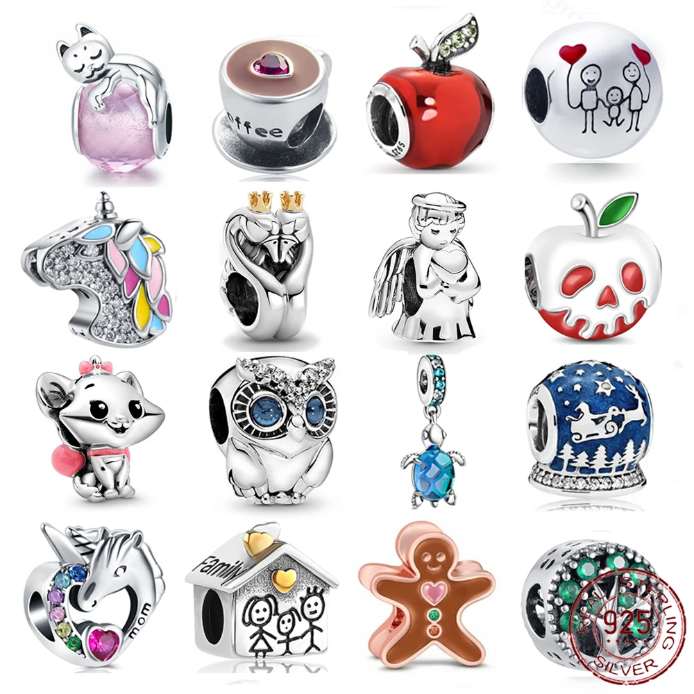 New 925 Sterling Silver Angel Fox Owl Apple Freehand Heart Clip Charm bead Fit Original Pandora Bracelet DIY Jewelry For Women 
New 925 Sterling Silver Angel Fox Owl Apple Freehand Heart Clip Charm bead Fit Original Pandora Bracelet DIY Jewelry For Women