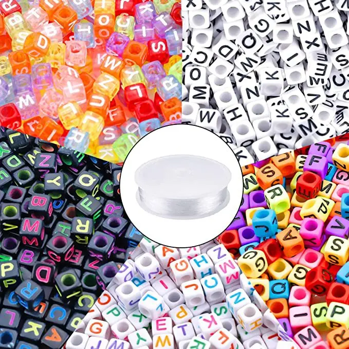1400pcs 5 color acrylic letter cube beads letter beads handmade diy beaded bracelet with crystal rope
1400pcs 5 color acrylic letter cube beads letter beads handmade diy beaded bracelet with crystal rope