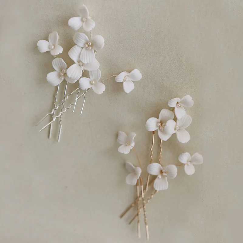 SLBRIDAL Handmade Ceramic Flower Freshwater Pearls Bridal Hair Pin Set Wedding Hair Sticker Hair Accessories Women Hair Jewelry
SLBRIDAL Handmade Ceramic Flower Freshwater Pearls Bridal Hair Pin Set Wedding Hair Sticker Hair Accessories Women Hair Jewelry