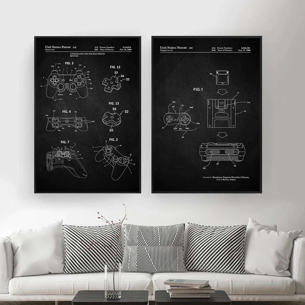 Video Game Patent Canvas Print Playstation Vintage Poster Boys Gifts Wall Decor Gaming Wall Art Pictures Painting Gamer Room
Video Game Patent Canvas Print Playstation Vintage Poster Boys Gifts Wall Decor Gaming Wall Art Pictures Painting Gamer Room