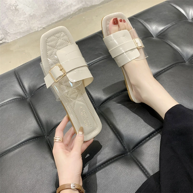 Summer New Ladies Flat Slippers Fashion Square Buckle Rubber Beach Shoes Multicolor Outdoor Leisure Sandals Size 35-40
Summer New Ladies Flat Slippers Fashion Square Buckle Rubber Beach Shoes Multicolor Outdoor Leisure Sandals Size 35-40