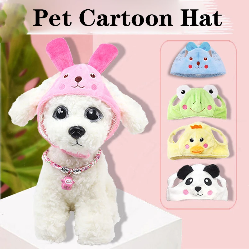 

Cartoon Pet Dog Hat Pet Accessories Long Ears Cap For Dogs Cats Bunny Hat Casual Fleece Dog Cap Chihuahua Yorkshire Teddy Hats