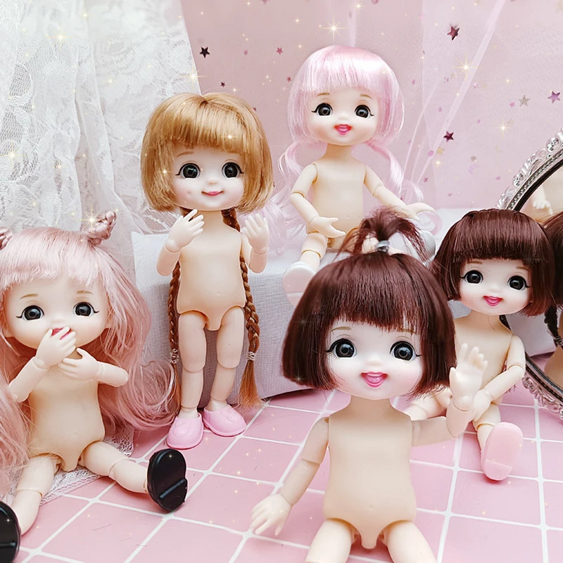 Новинка Каблук 16 см BJD кукла 1/12 13 суставов тесьма с короткой стрижкой милой