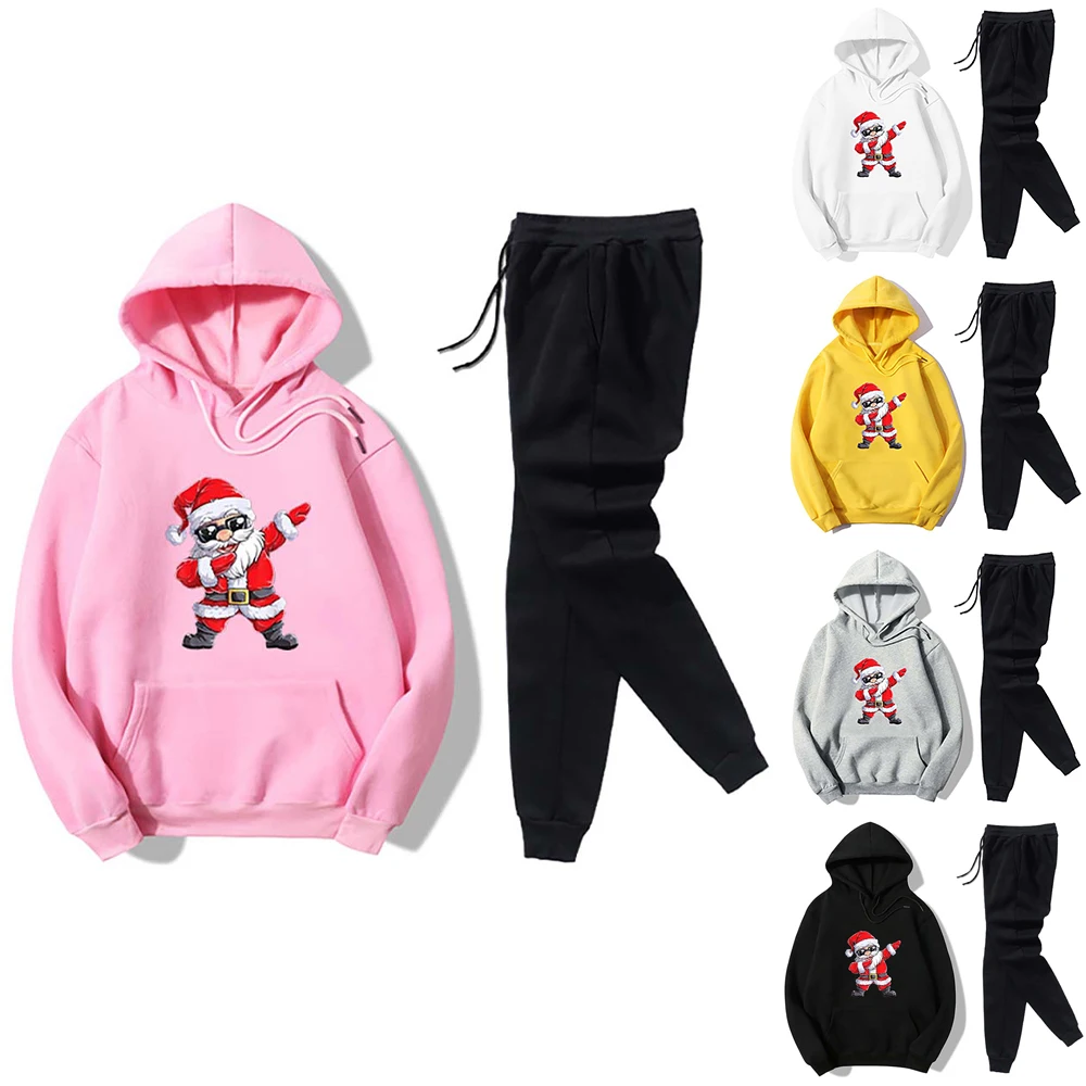 Women Cute 2 Piece Set Hoodie Pants Santa Claus Printed Tracksuit Pullover Sweatshirt Trousers with Pockets Tracksuit Suits
Women Cute 2 Piece Set Hoodie Pants Santa Claus Printed Tracksuit Pullover Sweatshirt Trousers with Pockets Tracksuit Suits