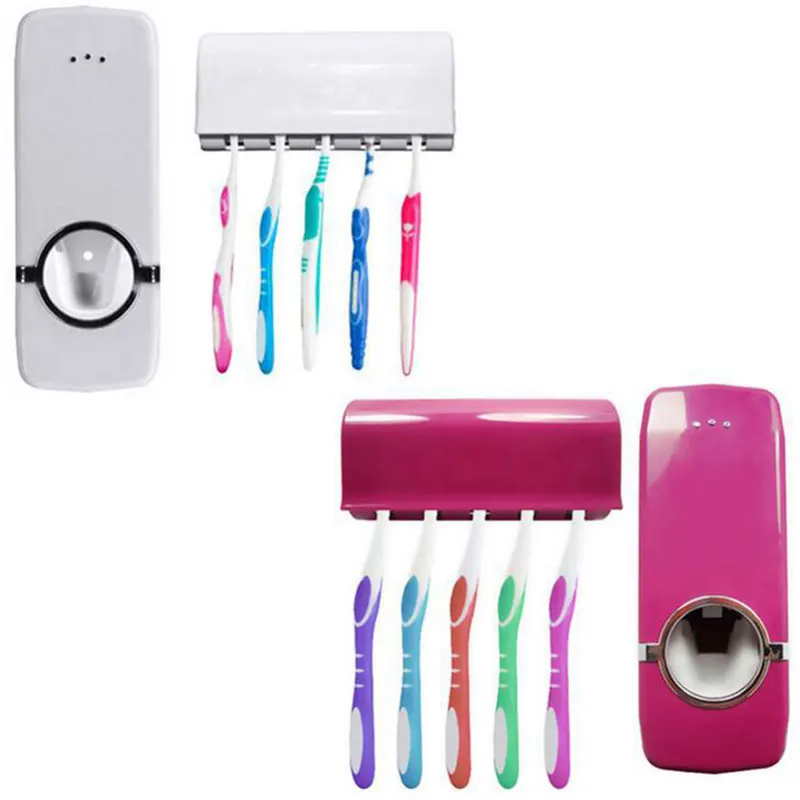 Bathroom Accessories Set Toothbrush Holder Automatic Toothpaste Dispenser Holder Toothbrush Wall Mount Rack Bathroom Tools Set
Bathroom Accessories Set Toothbrush Holder Automatic Toothpaste Dispenser Holder Toothbrush Wall Mount Rack Bathroom Tools Set