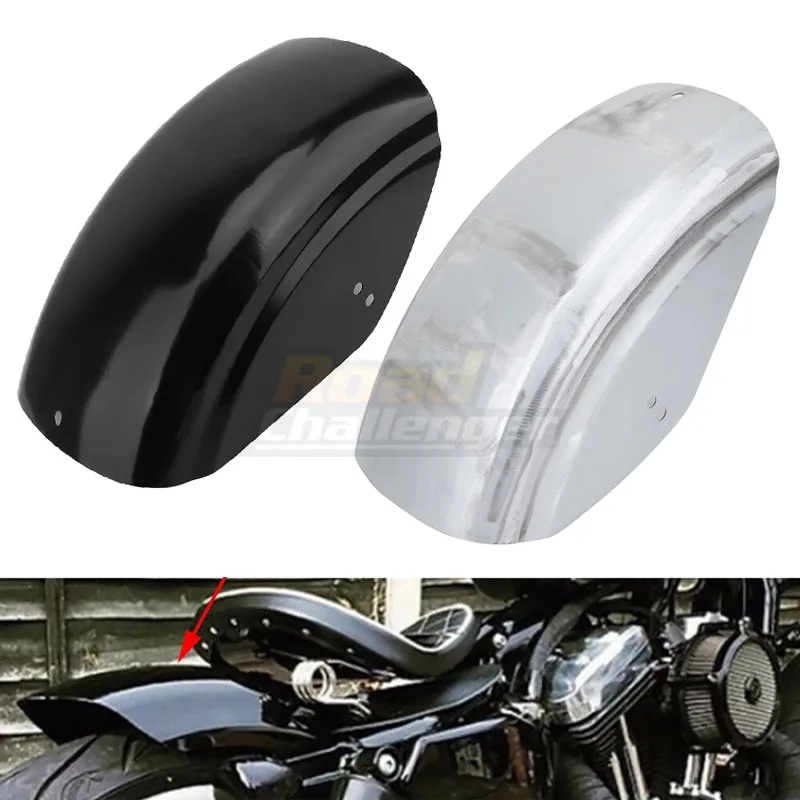 Мотоцикл черный хром короткое плоское заднее крыло Защита грязи подходит для Harley