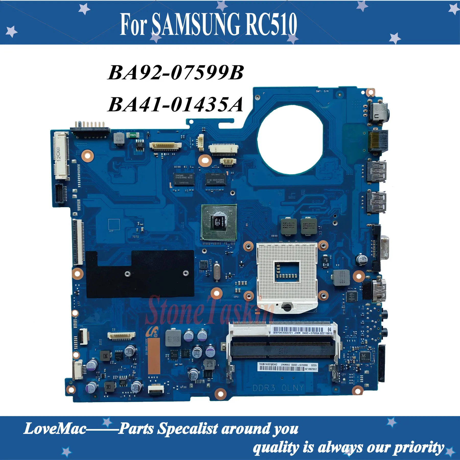 

High quality BA92-07599B for Samsung RC510 Laptop motherboard original mainboard HM55 GT315M BA41-01435A 100% tested