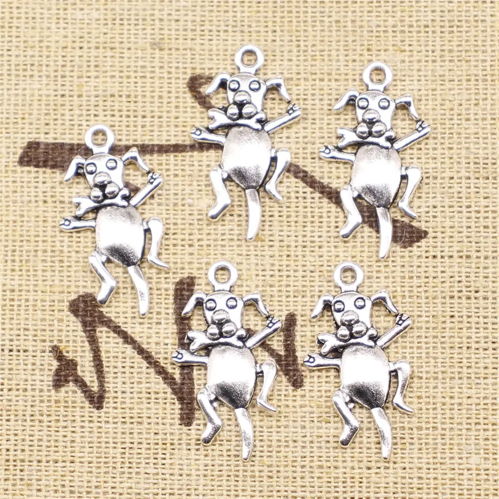 Charm For Making Jewelry Pendants Antique Silver Color Puppy 26x14mm 10pcs
Charm For Making Jewelry Pendants Antique Silver Color Puppy 26x14mm 10pcs