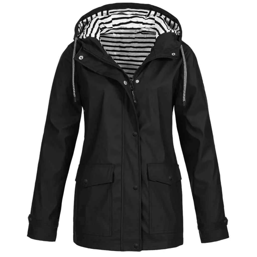 Winter Women's Overcoats Colorful Solid Rain Outdoor Plus Waterproof Hooded Raincoat Windproof Jacket Coat veste en jean femme
Winter Women's Overcoats Colorful Solid Rain Outdoor Plus Waterproof Hooded Raincoat Windproof Jacket Coat veste en jean femme