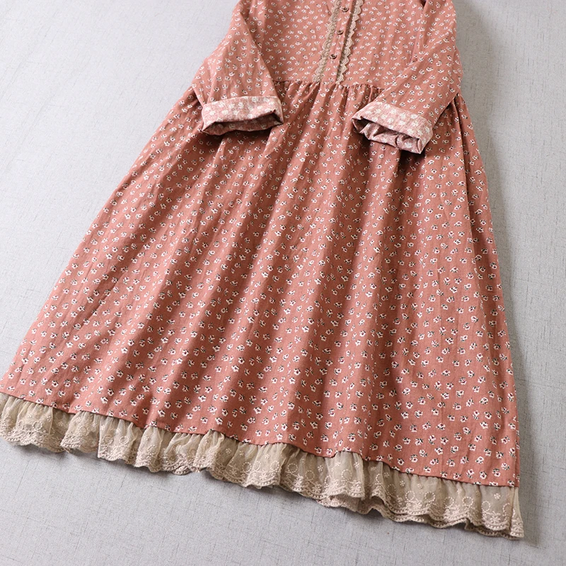 Japan Style Mori Girl Literary Floral Print Dress New Spring Lace Hem Stand Collar Long Sleeve Women Dresses
Japan Style Mori Girl Literary Floral Print Dress New Spring Lace Hem Stand Collar Long Sleeve Women Dresses