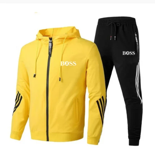 2021 men's striped sportswear set, autumn and spring sportswear, zipper, coat and pants, leisure sports two-piece set
2021 men's striped sportswear set, autumn and spring sportswear, zipper, coat and pants, leisure sports two-piece set