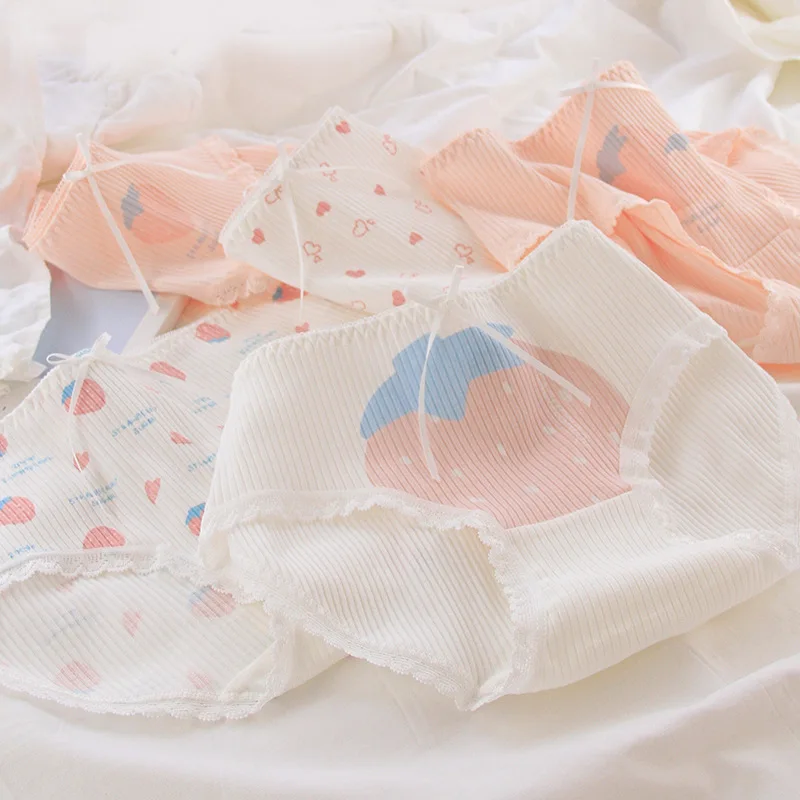 Pink of Strawberry Girls Cotton Underwear Sweet Cute Printing Comfortable Breathable Waist Women's Men's Briefs Panties
Pink of Strawberry Girls Cotton Underwear Sweet Cute Printing Comfortable Breathable Waist Women's Men's Briefs Panties