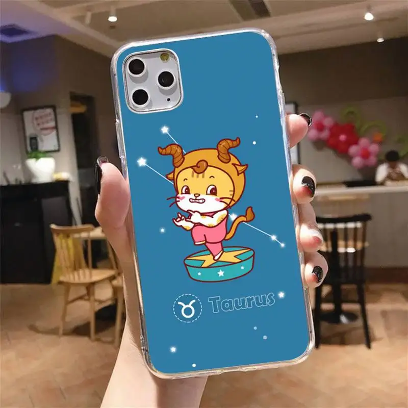 Cute cat constellation Phone Case Transparent for iPhone 6 7 8 11 12 s mini pro X XS XR MAX Plus cover funda shell
Cute cat constellation Phone Case Transparent for iPhone 6 7 8 11 12 s mini pro X XS XR MAX Plus cover funda shell
