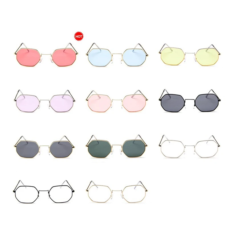 Fashion Women Sunglasses Small frame polygon Clear lens Sunglasses Brand Designer Men Sun Glasses Hexagon Metal Frame
Fashion Women Sunglasses Small frame polygon Clear lens Sunglasses Brand Designer Men Sun Glasses Hexagon Metal Frame