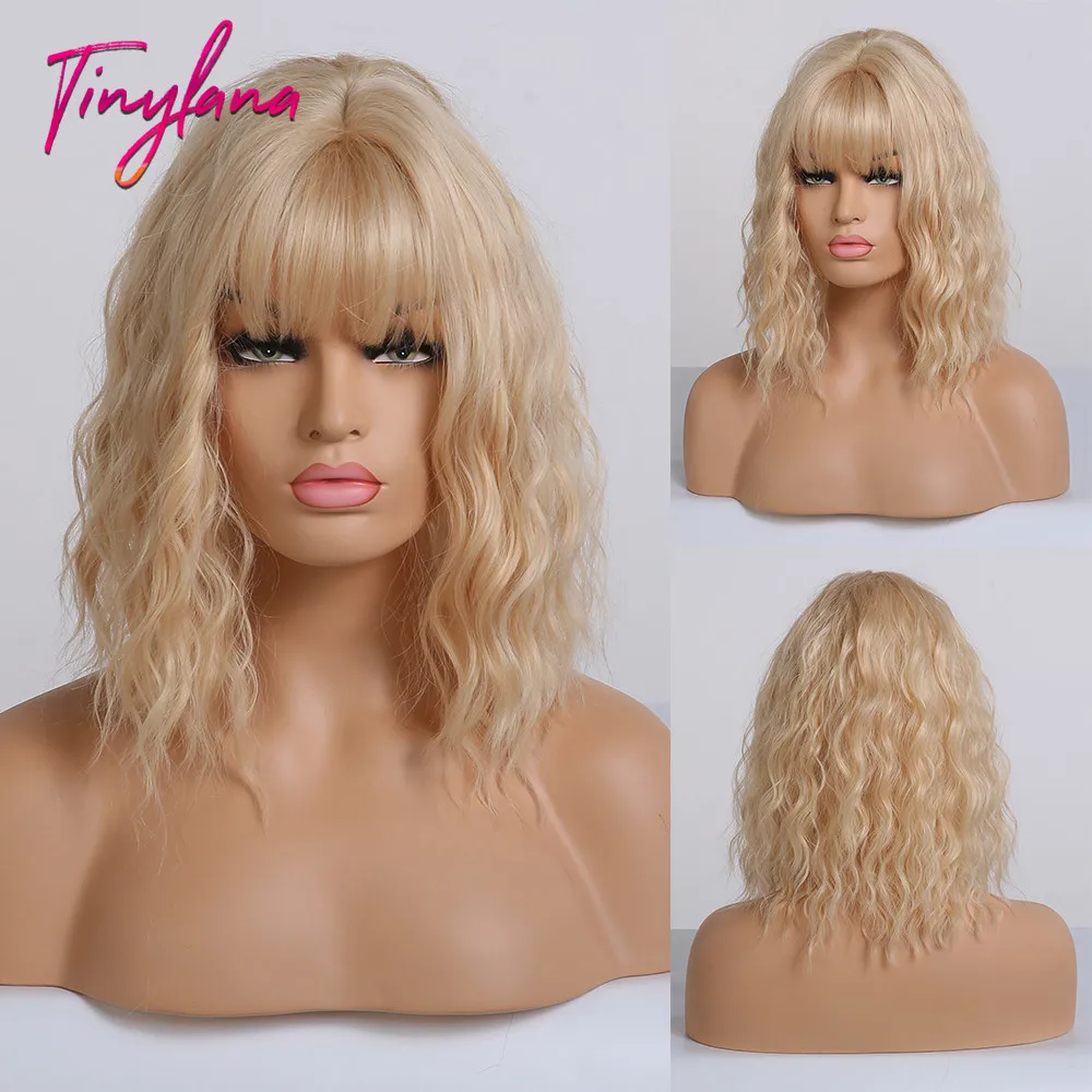 TINY LANA Bob Wig Wavy Synthetic Mixed Color Blue Wigs With Bangs For Women Medium Length Heat Resistant Party Cosplay Wigs
TINY LANA Bob Wig Wavy Synthetic Mixed Color Blue Wigs With Bangs For Women Medium Length Heat Resistant Party Cosplay Wigs