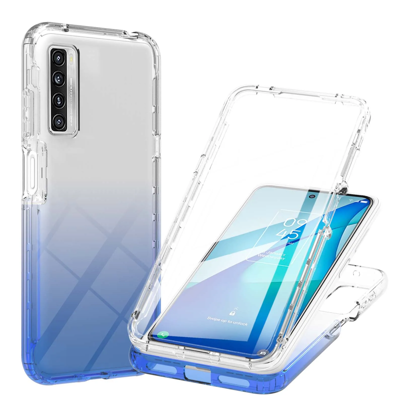 360 Full Body Screen Protector Phone Case For TCL 20S Gradient Color Shockproof Transparent Phone Bags Cover Etui
360 Full Body Screen Protector Phone Case For TCL 20S Gradient Color Shockproof Transparent Phone Bags Cover Etui