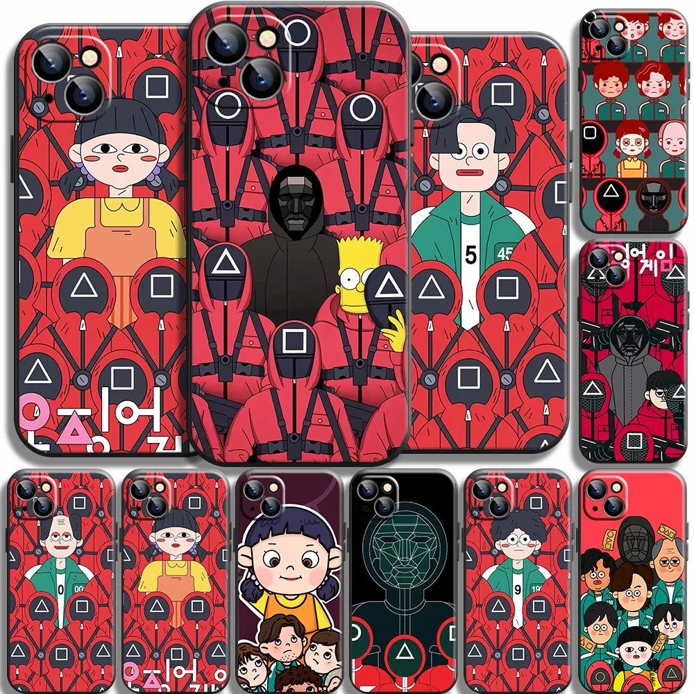 Liquid Silicone Squid Game Cases For iPhone 13 12 11 Pro Max 13 12 Mini XS Max X XR 6 6S 7 8 Plus SE 2020 Soft Phone Cover Funda
Liquid Silicone Squid Game Cases For iPhone 13 12 11 Pro Max 13 12 Mini XS Max X XR 6 6S 7 8 Plus SE 2020 Soft Phone Cover Funda