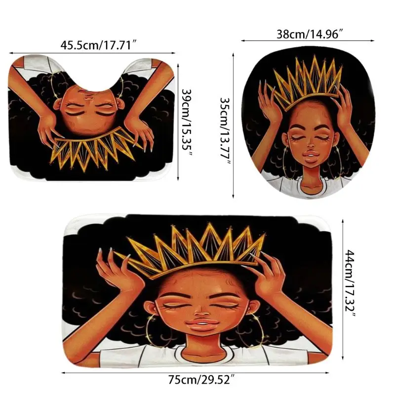 Shower curtain 4PCS/Set African American Shower Curtain Bath Curtain Waterproof Polyester
Shower curtain 4PCS/Set African American Shower Curtain Bath Curtain Waterproof Polyester