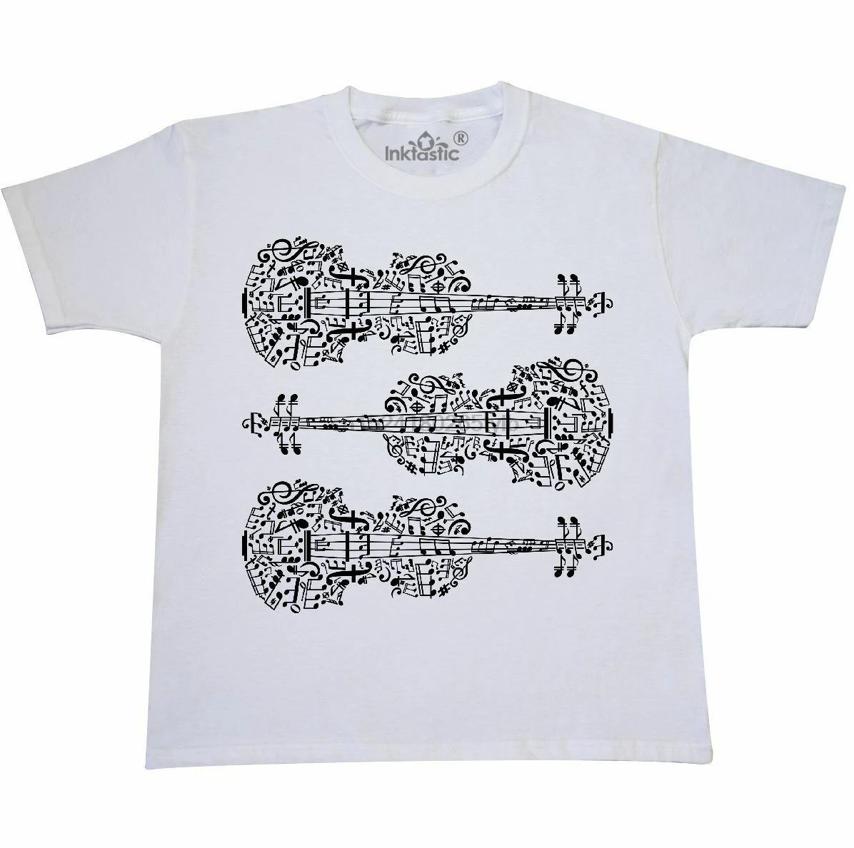 Inktastic скрипка подарки инструмент Молодежная Футболка музыкальный подарок |