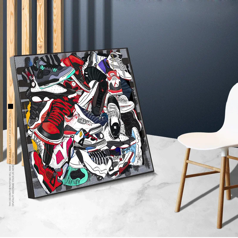 Modern Sneaker Shoes Posters and Prints Graffiti Pop Wall Street Art Canvas Painting Sport Gym Shoe Picture for Teen Room Decor
Modern Sneaker Shoes Posters and Prints Graffiti Pop Wall Street Art Canvas Painting Sport Gym Shoe Picture for Teen Room Decor