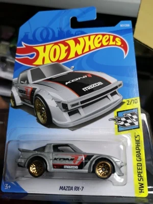 H W 1:64 Mazda RX-7 игрушечные машинки из сплава металла литья под давлением модели
