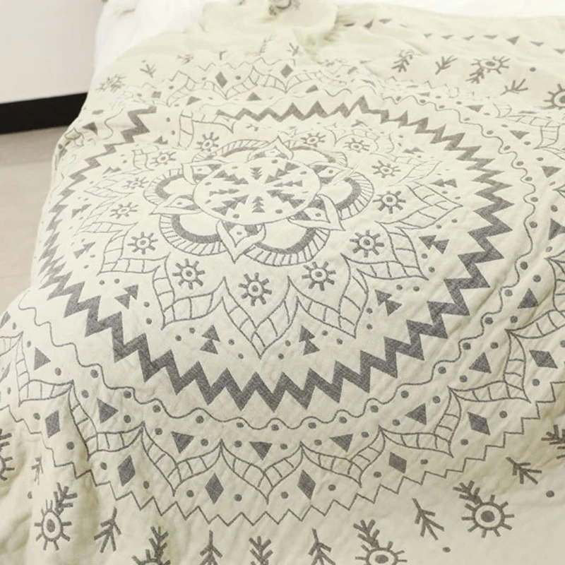 Cotton Muslin Summer Blanket Bed Sofa Travel Breathable Chic Mandala Large Soft Throw Blanket Para Blanket
Cotton Muslin Summer Blanket Bed Sofa Travel Breathable Chic Mandala Large Soft Throw Blanket Para Blanket