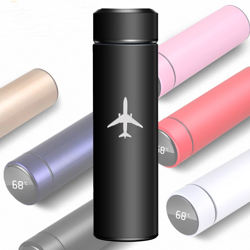airplane Custom Logo Cup Thermal Vacuum Stainless Steel Bottle Smart Water Cup In-car Tea Water Bottles Thermos
airplane Custom Logo Cup Thermal Vacuum Stainless Steel Bottle Smart Water Cup In-car Tea Water Bottles Thermos