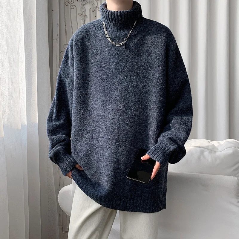 Multicolor Turtleneck Sweater Men Warm Fashion Casual Knitted Pullover Men Autumn Winter Loose Long-sleeved Sweater Mens Jumper
Multicolor Turtleneck Sweater Men Warm Fashion Casual Knitted Pullover Men Autumn Winter Loose Long-sleeved Sweater Mens Jumper