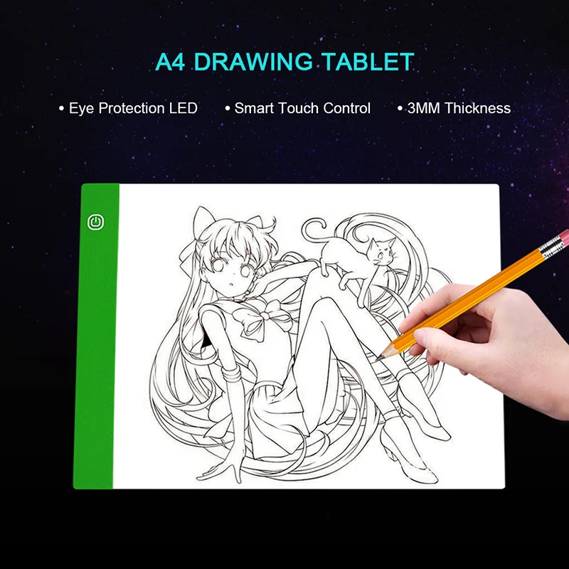 Aritist Tattoo Stencil Board Light Box Tracing Drawing Pad Table 3 Level Dimming A3 USB Powered Ultra-thin LED Drawing Board 
Aritist Tattoo Stencil Board Light Box Tracing Drawing Pad Table 3 Level Dimming A3 USB Powered Ultra-thin LED Drawing Board