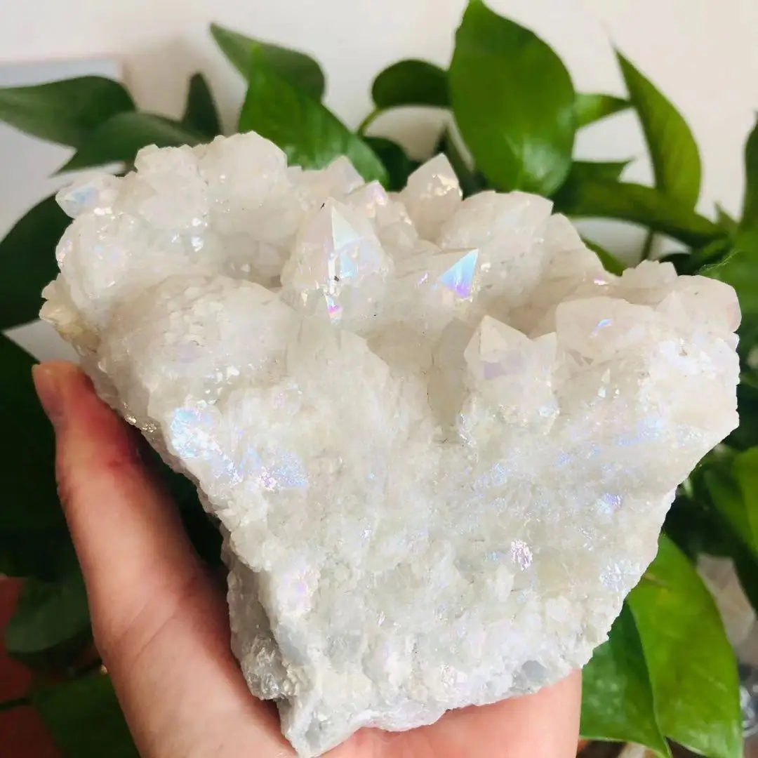 1240g Large Size Natural White Aura Rainbow Color Quartz Crystal Healing Stone Cluster 1pc
1240g Large Size Natural White Aura Rainbow Color Quartz Crystal Healing Stone Cluster 1pc