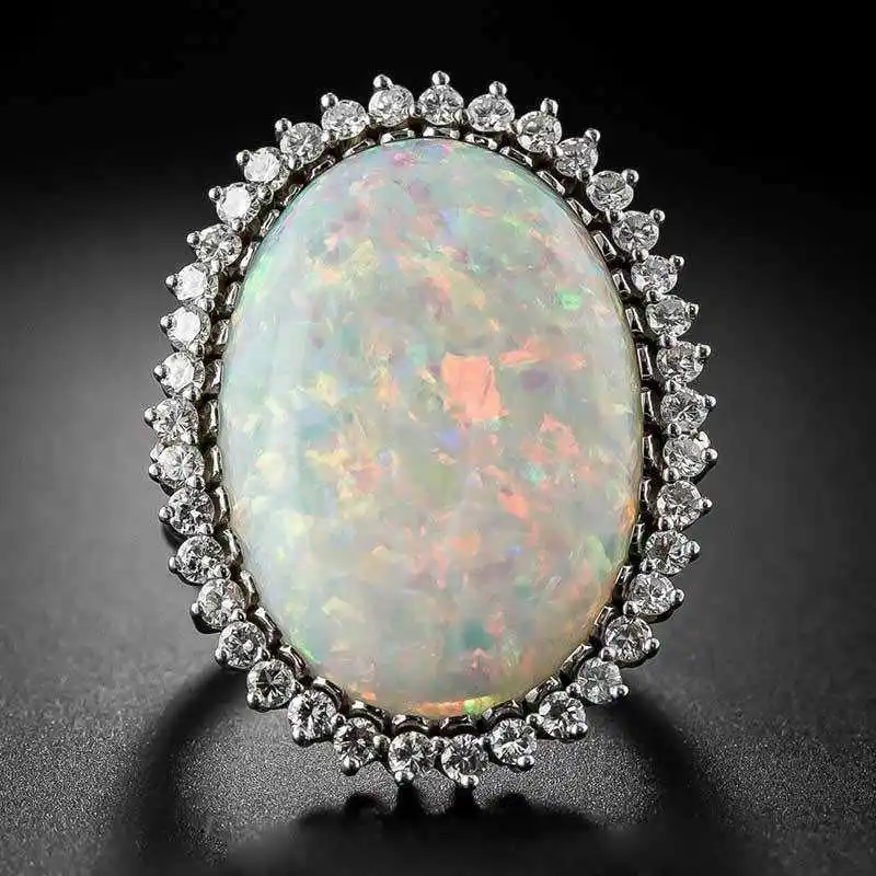 Fashion White Fire Opal Stone Oval Ring Gorgeous Women Men Anniversary Wedding Silver Color Cut Ring Size 6-10
Fashion White Fire Opal Stone Oval Ring Gorgeous Women Men Anniversary Wedding Silver Color Cut Ring Size 6-10