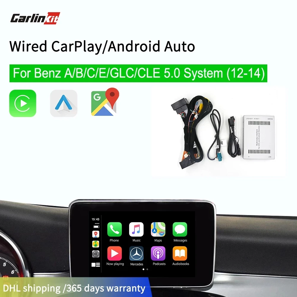 TRUEJO Apple Carplay / Box для Benz A/B/C/E/GLS/GLE NTG5.0 2015 2018 поддержка карт музыки мультимедиа умный