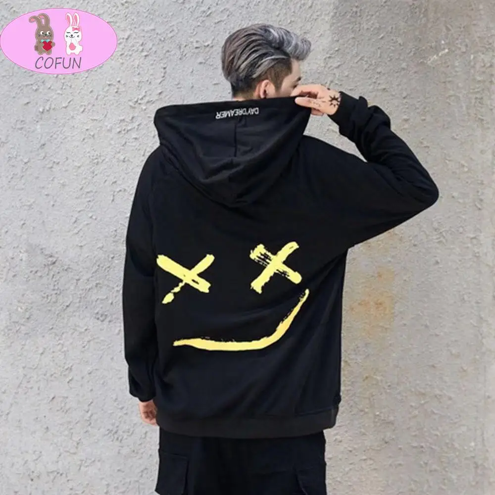 COFUN Men Hoodies Sweatshirts Happy Smiling Face Print Headwear Women Patchwork Hoodies Hip Hop Streetwear Hooded Pullover
COFUN Men Hoodies Sweatshirts Happy Smiling Face Print Headwear Women Patchwork Hoodies Hip Hop Streetwear Hooded Pullover