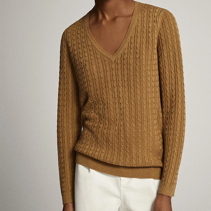 Women Sweater 2021 New V-neck Cable Knit Sweater Women's Bottoming Sweater Women
Women Sweater 2021 New V-neck Cable Knit Sweater Women's Bottoming Sweater Women