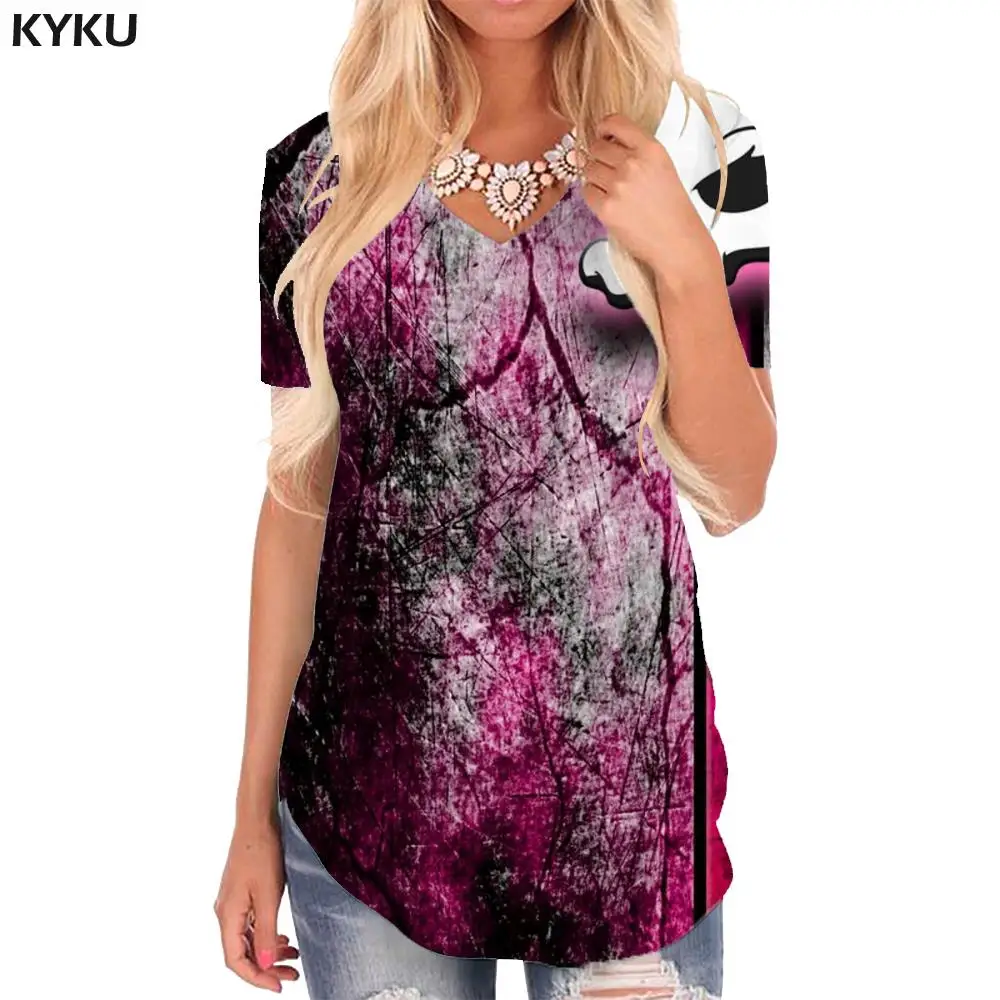 KYKU Skeleton T-shirt women Hip Hop Shirt Print Rock Tshirts Printed Gothic V-neck Tshirt Womens Clothing Hip hop Loose
KYKU Skeleton T-shirt women Hip Hop Shirt Print Rock Tshirts Printed Gothic V-neck Tshirt Womens Clothing Hip hop Loose