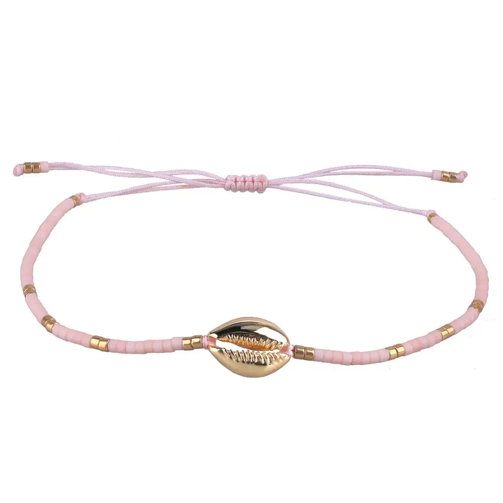 

KELITCH New Miyuki Seed Beaded Shell Bracelets Charm Handmade Strand Bracelet Bangles Luxury Jewelry Friendship Gifts